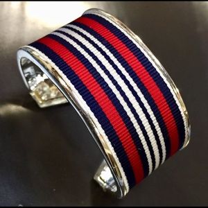 NWOT Tommy Hilfiger Cuff Bracelet Silvertone